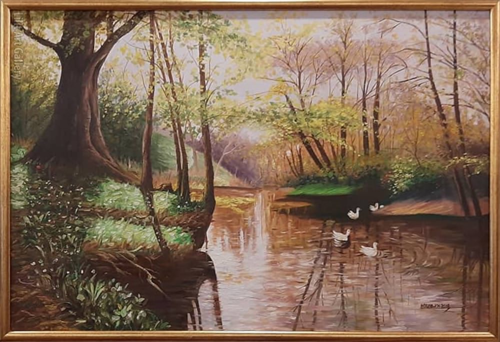 تابلو نقاشی رودخانه آرام