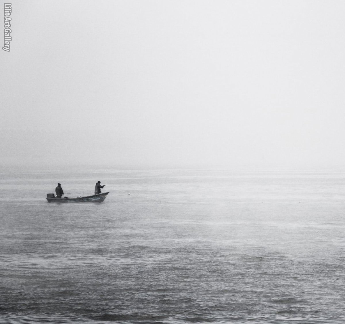 تابلو عکس ماهیگیران خاکستری