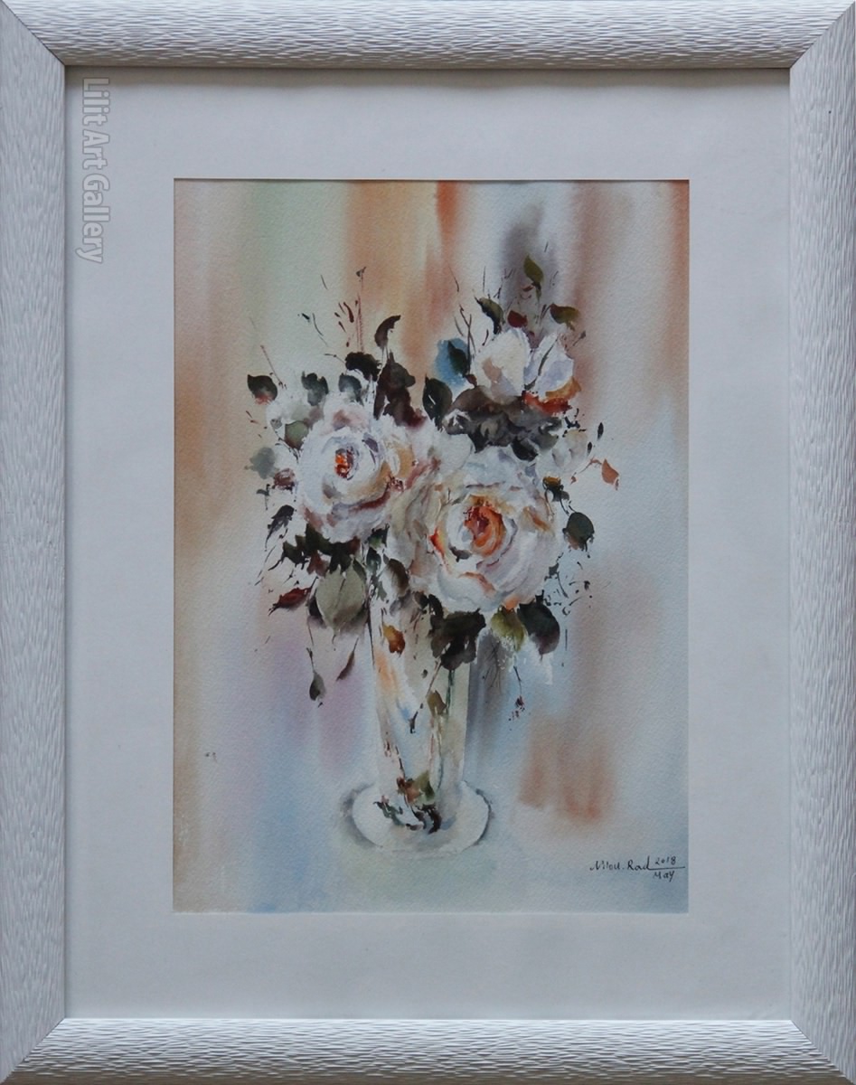 تابلو نقاشی شماره 3 – گلدان گل رز