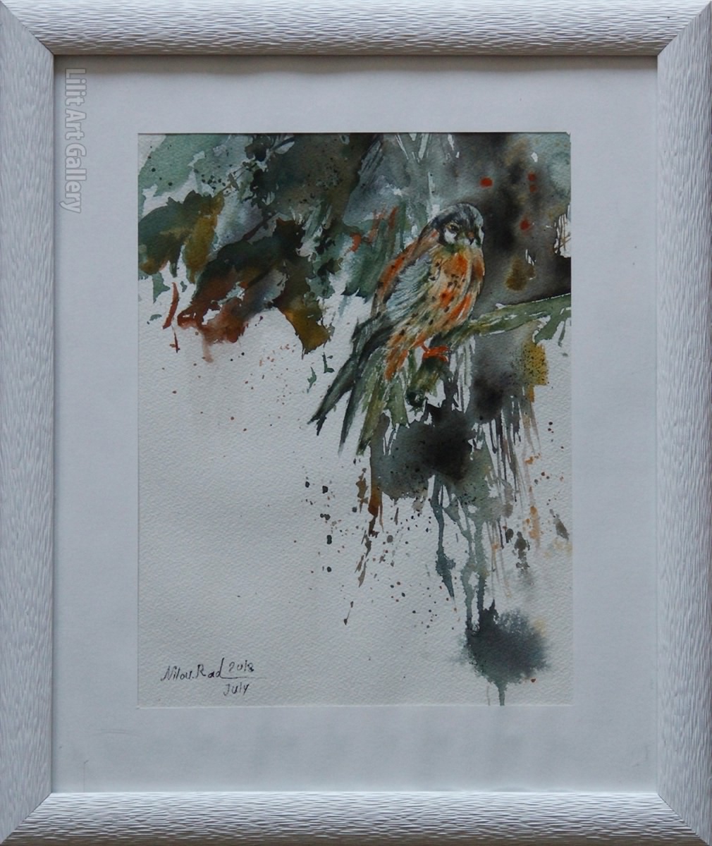 تابلو نقاشی شماره 4 – پرنده‌ای روی شاخه‌ها