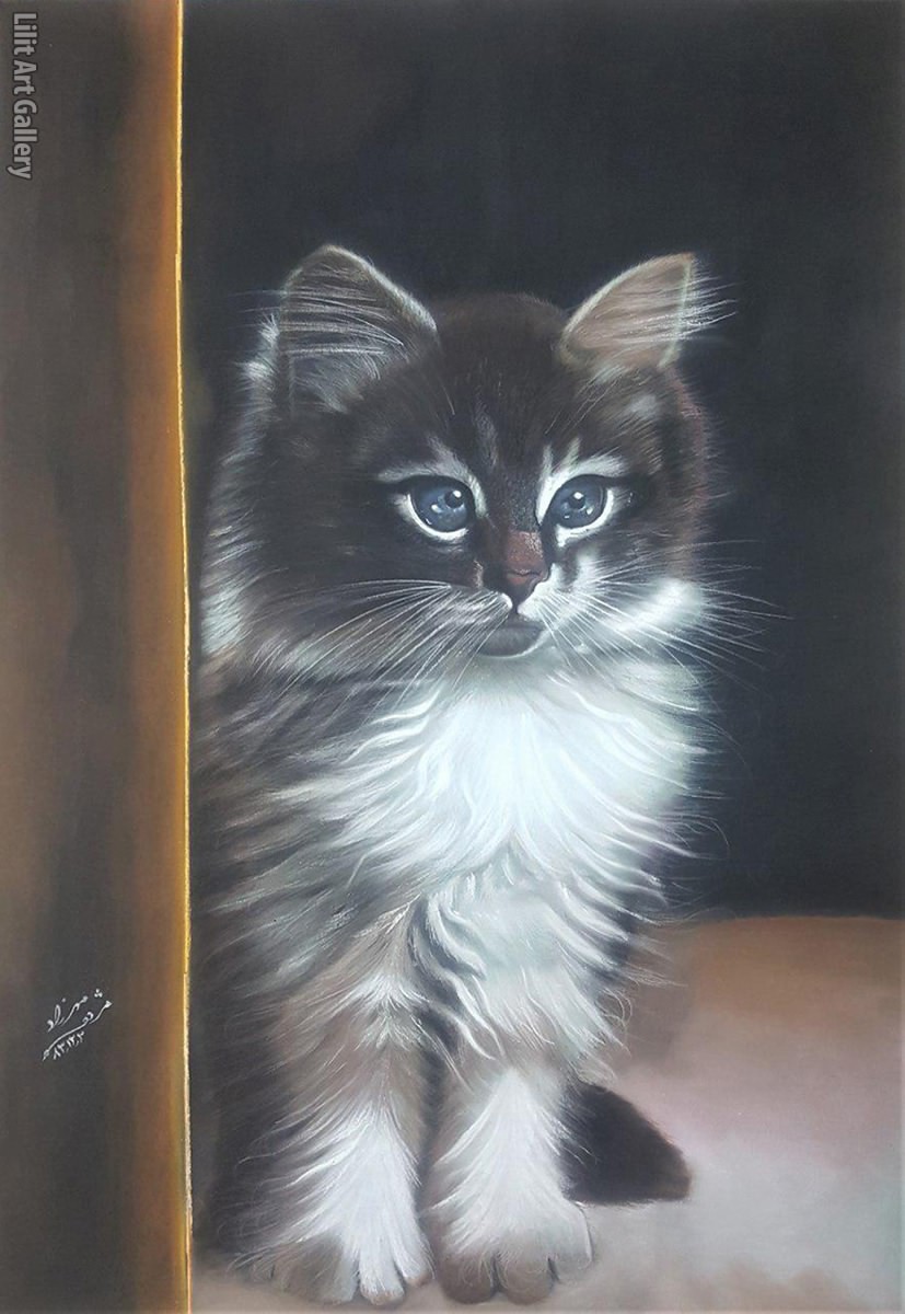 تابلو نقاشی گربه