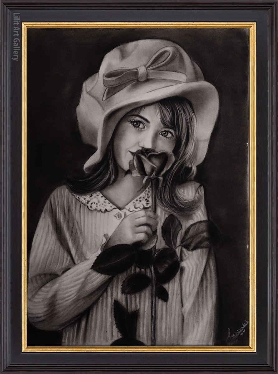 تابلو نقاشی دختر گلفروش