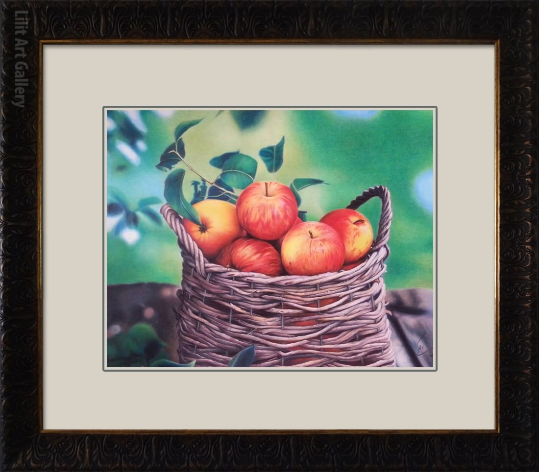 تابلو نقاشی سبد سیب‌ها