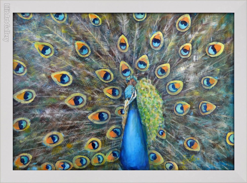 تابلو نقاشی طاووس