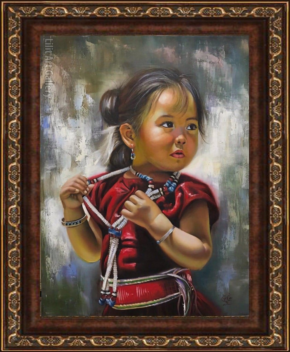 تابلو نقاشی دختر شرقی