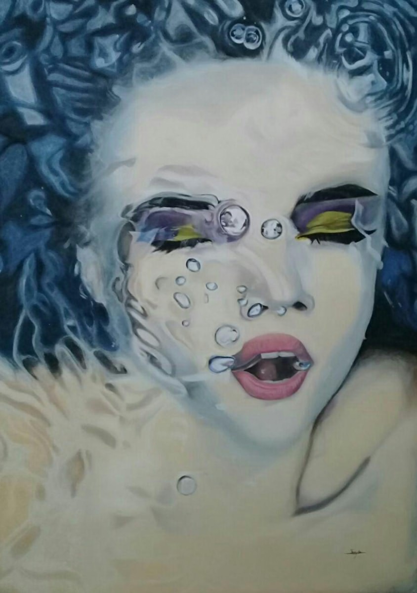 تابلو نقاشی دختر غرق شده
