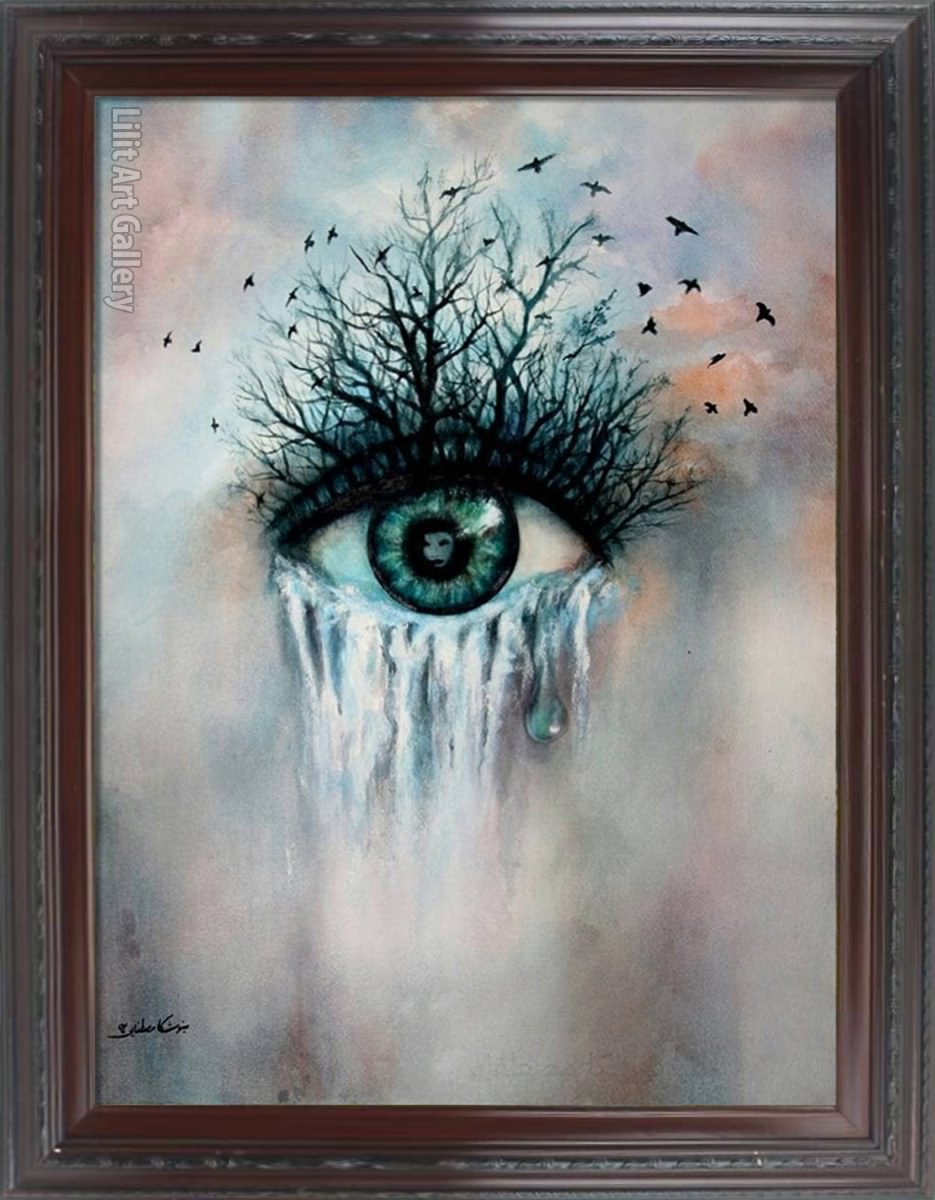 تابلو نقاشی اشک چشم